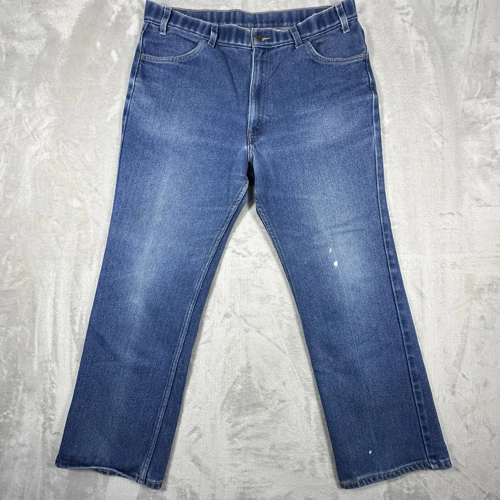 Vintage Levis 541 Orange Tab Jeans Mens 40x32 Straight Leg Blue Denim 90s